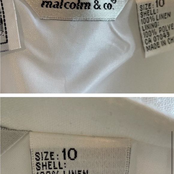 Malcolm & Co Irish Linen boho minimalist festival neutral white skirt size 10 - Picture 9 of 11